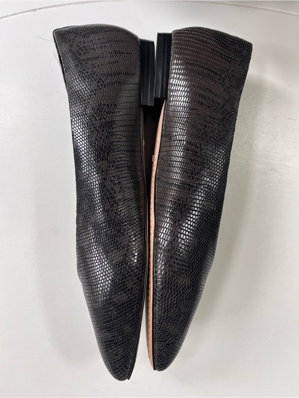 Birdies Black Textured Slip-On Flats with Quilted Metallic Insole - Picture 8 of 11